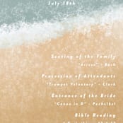 "Seaside" - Wedding Programs in Seaglass by Rebecca Durflinger - Detail