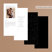"A formal request" - Wedding Programs in Jet by Lea Delaveris - Back of Card Options