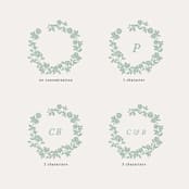 "SELF-INK Vintage Roses Monogram Stamp No. 2 | Sky Blue Ink Color" - Rubber Stamps in blue by Cedar and Grey