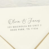 "Romantic Love Address Stamp | Self Inking Return Address Stamp" - Address Stamps in black by Samantha Malvey
