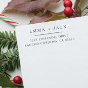"Modern Couple Address Stamp | Self Inking Return Address Stamp" - Address Stamps in black by Samantha Malvey