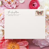 "Calligraphy Address Stamp | Self Inking Return Address Stamp" - Address Stamps in black by Samantha Malvey