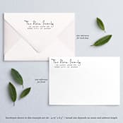 "Custom Script Address Stamp | Self-Inking | Black Ink" - Address Stamps in black by Casey Harp