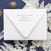 "Future Mr. Mrs. Stamp | Self Inking Return Address Stamp" - Address Stamps in black by Samantha Malvey