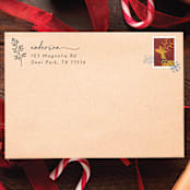"Holiday Address Stamp | Self Inking Return Address Stamp" - Address Stamps in black by Samantha Malvey