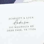 "Couple Names Address Stamp | Self Inking Return Address Stamp" - Address Stamps in black by Samantha Malvey