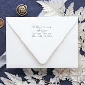 "Couple Names Address Stamp | Self Inking Return Address Stamp" - Address Stamps in black by Samantha Malvey