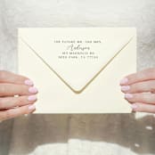 "Save the Date Address Stamp | Self Inking Return Address Stamp" - Address Stamps in black by Samantha Malvey
