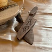 "Wooden Engraved Cake Serving Set" - Wedding Serving and Dining Accessories in natural by Merveille Joyce