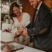 "Wooden Engraved Cake Serving Set" - Wedding Serving and Dining Accessories in natural by Merveille Joyce