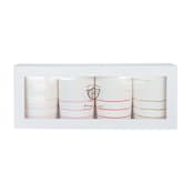 "Frenchie Stripes Baking Cups - Warm Palette" - Wedding Serving and Dining Accessories in red by Jollity and Co