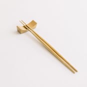 "LUNA CHOPSTICKS // SET IN BRUSHED GOLD" - Wedding Serving and Dining Accessories in gold by borrowed BLU
