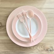 "Ballerina Dinnerware Set | Pink Pearl" - Wedding Serving and Dining Accessories in pink by Prêt-à-PartyNY