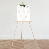 "Large Standing Easel" - Easel in Natural by Minted - With 18x24 Seating Chart