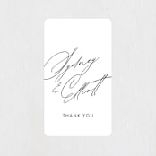 "By Your Side" - Wedding Favor Stickers in Crest by Design Lotus - Front