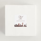 "Brooklyn Bridge" - Wedding Favor Stickers in Chiffon by Cass Loh - In use
