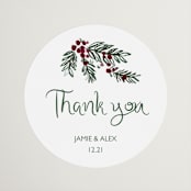 "Holidays ink doodles" - Wedding Favor Stickers in Enchanted Holiday by Cass Loh - Front