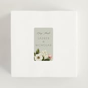 "Floral Tribute" - Wedding Favor Stickers in Moss by Chris Griffith - In use