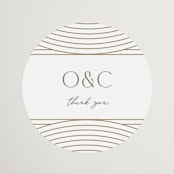 "Moderne" - Wedding Favor Stickers in Alabaster by Pixel and Hank - Front
