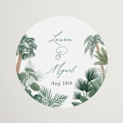 "The Greenhouse" - Wedding Favor Stickers in Seagreen by Elly - Front