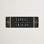 "Deco pattern" - Wedding Favor Stickers in Onyx by Ana de Sousa - Front