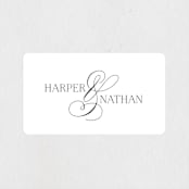 "Fantasia" - Wedding Favor Stickers in Sugar by Jessica Williams - Front