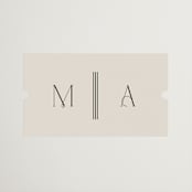 "Misha" - Wedding Favor Stickers in Latte by Kristie Kern - Front