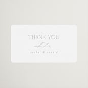 "Bellino" - Wedding Favor Stickers in Snow by AK Graphics - Front