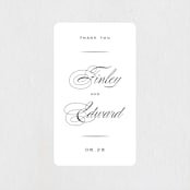 "Vow" - Wedding Favor Stickers in Tuxedo by Leah Bisch - Front