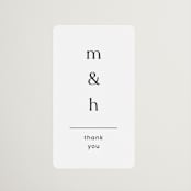 "Memo" - Wedding Favor Stickers in Charcoal by Blustery August - Front