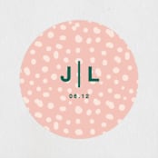 "Bold Type" - Wedding Favor Stickers in Parrot by Owl and Toad - Front