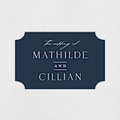 "Georgetown" - Wedding Favor Stickers in Oxford by Stacey Meacham - Front