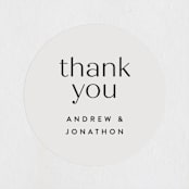 "Align" - Wedding Favor Stickers in Linen by JoAnn Jinks - Front