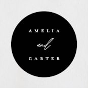 "Slate" - Wedding Favor Stickers in Bridal Veil by Up Up Creative - Front