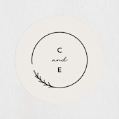 "Connect" - Wedding Favor Stickers in Almond by Brianne Larsen - Front