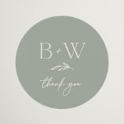 "Soft Arch" - Wedding Favor Stickers in Sage by Erica Krystek - Front