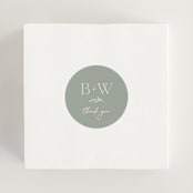"Soft Arch" - Wedding Favor Stickers in Sage by Erica Krystek - In use