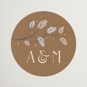 "Deco Garden" - Wedding Favor Stickers in Dusk by GeekInk Design - Front