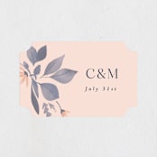 "Cascading Floral" - Wedding Favor Stickers in Lagoon by Corinne Malesic - Front