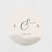 "ridge" - Wedding Favor Stickers in Natural by Kate Ahn - Front