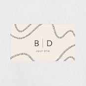 "Wavy" - Wedding Favor Stickers in Jet by Jen Owens - Front