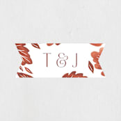 "Watercolor Fallen Leaves" - Wedding Favor Stickers in Copper by Katharine Watson - Front