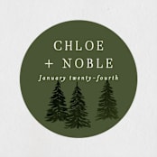 "Into the Forest" - Wedding Favor Stickers in Cream by Alethea and Ruth - Front