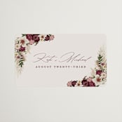 "Dried Floral Wreath" - Wedding Favor Stickers in Cabernet by Erin Deegan - Front