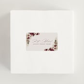 "Dried Floral Wreath" - Wedding Favor Stickers in Cabernet by Erin Deegan - In use