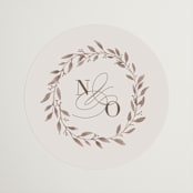 "Delicate monogram" - Wedding Favor Stickers in Ecru by Hooray Creative - Front