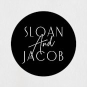 "Perfect Balance" - Wedding Favor Stickers in Onyx by Lauren Chism - Front