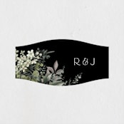 "A Wedding in the Garden" - Wedding Favor Stickers in Charcoal by Chris Griffith - Front