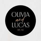 "love love love" - Wedding Favor Stickers in Onyx by Robert and Stella - Front