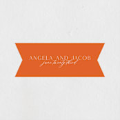 "ampersand names" - Wedding Favor Stickers in Carrot by Lori Wemple - Front